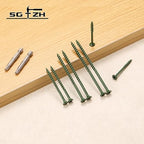 #8 x 1-5/8" Deck Screws (306Pcs) 2lb. Exterior Wood Screws. Carbon Steel, Green, Flat Head, Rust Resistant epoxy Coated, with T25 Star Bit