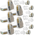Respirator Cartridge/Filter, 6001 Filter Cartridges Installed on 6200, 6800 Respirator Body, Use for Asbestos, Resin, Paint, Dust, Welding