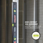 CHANNELLOCK 24-Inch, Professional-Grade Magnetic Aluminum Box Level with Solid Block Acrylic Vials, 5200-0024M