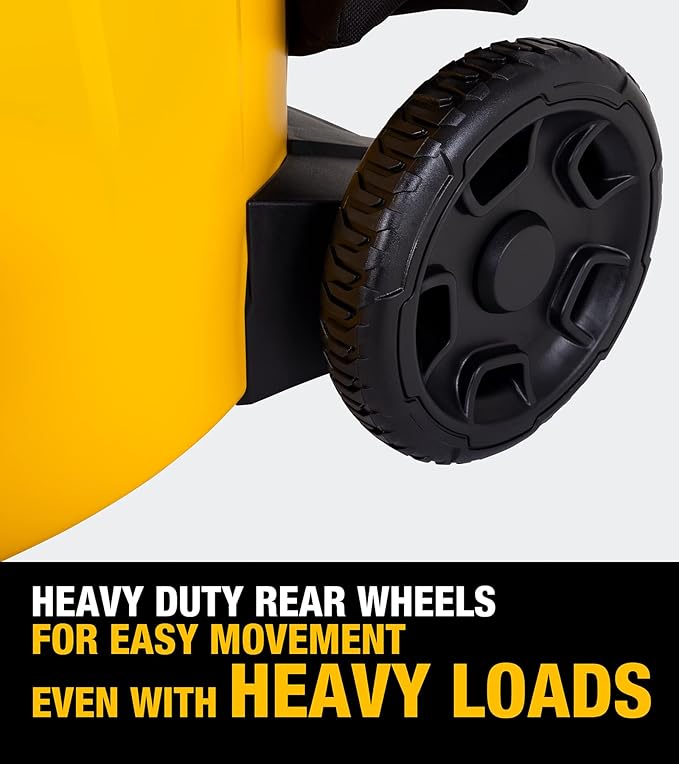 DEWALT 16 Gallon STEALTHSONIC Poly Wet/Dry Vacuum, DXV16P-QTA Noise Reduction Vac, Heavy Duty Shop Vacuum for Jobsite/Workshop, Reduce Motor Noise, Yellow