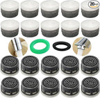 Faucet Aerator 2.2GPM Restrictor Plug-in Faucet Aerator Bathroom or Kitchen Replacement (20 pieces in white)