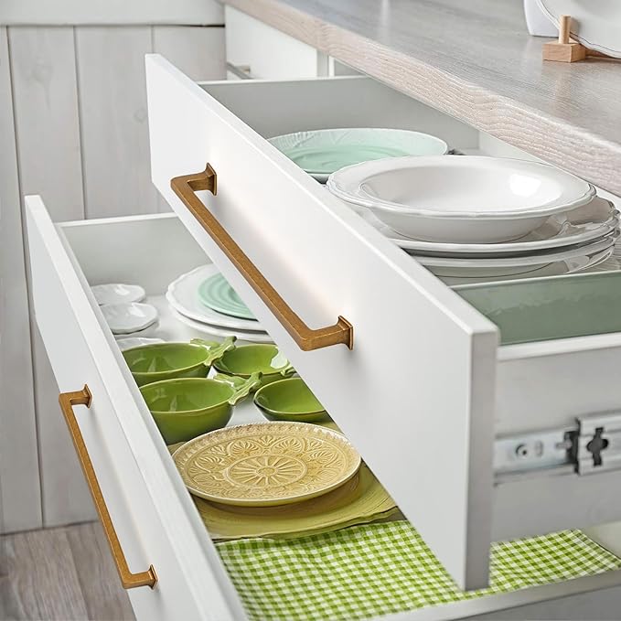 FILTA 10 Inch(256mm) Hole Centers Antique Brass Cabinet Pulls(Set of 6),Vintage Cabinet Pulls Zinc Alloy Kitchen Cabinet Handles Cabinet Hardware for Cabinets Cupboard Drawer