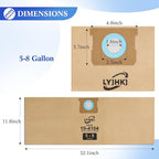 9 Pack DXVA19-4104 Vacuum Bags for DEWALT 5 to 8 Gallon Wet/Dry Vacuum, Disposable Shop Vac Bags, Dust Collection Bag Replacement