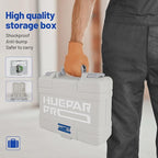 HueparPro Laser Level 360 Self Leveling, 4x360°Green Cross Line Laser Tool with Remote Control & 8000mAh Rechargeable Li-ion Battery, High Accuracy 4D Laser for Construction, Magnetic Bracket -ZK04CG