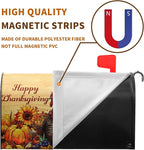 Happy Thanksgiving Turkey Mailbox Covers Magnetic Standard Size 21 x 18 Inch Fall Sunflower Pumpkin Mailbox Cover Wrap Thanksgiving Letter Box Post Cover Outdoor Decorations for Garden Yard