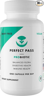 Probiotic, Natural Bacillus Spore Human Strains with 100% Survival Rate Through Stomach Acid and Bile for Gut and Digestive Wellness, Vegetarian, 30 Capsules