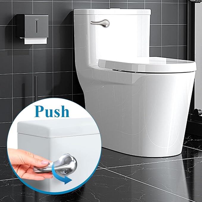 12 Pcs Toilet Handle Lever Flush Replacement Universal Brass Toilet Flush Handle Toilet Tank Trip Lever Bulk for Most Front Mount Toilet