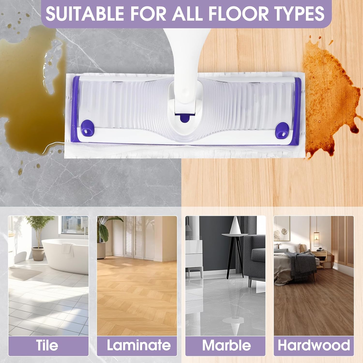 20 Pack Disposable Power Mop Refill Pads Compatible with Swiffer Power Mop,Replacement Mopping Pads for Swiffer Multi-Surface & Wood Powermop Refills, Wet Pads Refill for Floor Cleaning,Unscented