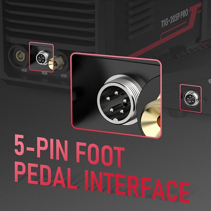 YESWELDER 205A Tig Welder with Pulse Large LED Display, STICK/DC TIG/PULSE TIG 3 In 1, 110&220V Dual Voltage TIG Welding Machine TIG-205P