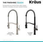 KRAUS Sellette Commercial Style Pull-Down Kitchen Faucet and Deck Plate in Oil Rubbed Bronze, KPF-1683ORB