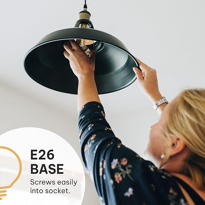 HUDSON BULB CO. Vintage Incandescent Edison Light Bulbs 60W (4 Pack)- E26/E27 Base 2100K Dimmable Decorative Lightbulbs for Outdoor and Indoor - ST64 Style Warm Light - Antique Squirrel Filament