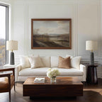 BOBOMOMO 27.25" Travertine Lamp Set of 2, Modern Lamps for Living Room with Linen Shades, Gray Resin Table Lamp with Natural Stone Look, Nightstand Lamp for Bedroom, Living Room, Entryway