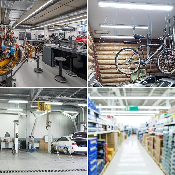 LED Fluorescent Light Bulbs 48 inch T8 LED Bulbs Type A+B,24W 3000LM Plug & Play or Ballast Bypass, Single and Double End Powered,5000K Frosted Cover,T8 T10 T12 4FT Tube Lights Replacement,12-Pack