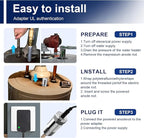 Powered Anode Rod, vattceel Water Heaters Anode Rod Titanium Anode Rod(10-45 Gallon Tank), Electrical Anode Rod,No More Sulfur/Rotten Egg Smell,Prevent Corrosion of Storage Tanks