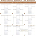 Aheaplus Closet System with 4 Drawers, 8FT Wood Closet Organizer System, 96’’ Closets Built In System Tower with Shelves, Walk-in Closets Wardrobe Clothes Garment Rack, Fits Spaces 4-9 ft, White