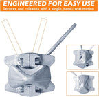 4 pcs Galvanized Heavy Duty Manual Twist Lock for Sea Rail Shipping Container - Casting Steel No Lever Required for Standard Container