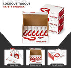 Lockout Tagout Locks 6-Pack｜OSHA Yellow Loto Locks Keyed Different｜2 Keys/Lock for Industrial Machinery & Electrical Panels｜Chrome Steel & Laser Coding