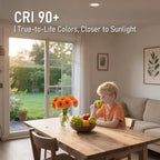 TORCHSTAR Basic Series 12-Pack 4 Inch Ultra-Thin LED Recessed Lighting with Junction Box, CRI90, Aluminum, 4000K Cool White, 5%-100% Dimmable Slim Recessed Downlight, 9W 810LM, ETL and Energy Star