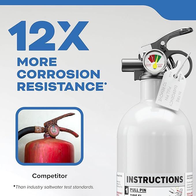 Kidde Fire Extinguisher for Boats, Single-Use 5BC