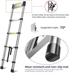 6.6 FT Extension Ladders, Lightweight Collapsible Ladders, Aluminum Telescoping Ladders for Home, Folding Telescoping Ladder for RV, Attic, Daily Use at Home, Capacity 330 lbs…