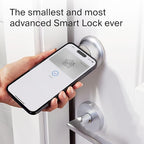Level Lock+ Deadbolt Smart Lock - World's Smallest Smart Lock plus Apple Home Key - Level App for iOS & Android - Works with Apple Home (Satin Chrome)