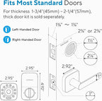 ULTRALOQ U-Bolt Pro WiFi Smart Lock with Handle, Fingerprint Smart Front Door Lock Set with Sensor, Keyless Entry Deadbolt with 2 Lever Handles, Auto Unlock, App Control, ANSI Grade 1, Easy Install