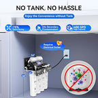 WINGSOL Dual Outlet Reverse Osmosis Water Filter, Mineral Alkaline UV 0 TDS Tankless RO System, Remineralize pH+ 12-Layer Filtration Under Sink, NSF/ANSI 42&53&58 Certified, Plug-in Required