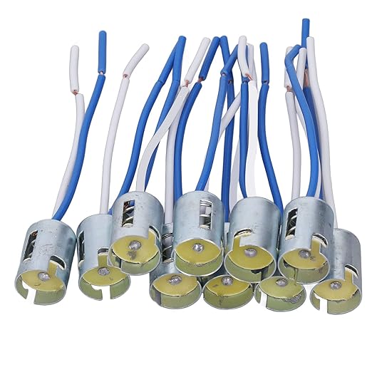 1156 Bulb Socket Part, 10PCS Bulb Sockets LED Turn Light Holder with 3.5in Harness DC 12V Flexible Headlight Conversion