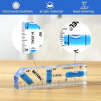 BETHEL Small Level Mini Bubble 90°/180°SpiritLevel,4 Inch Shatterproof Cross Check PocketLevel Picture Hanging Levels Tools for Machinist,Construction & Household