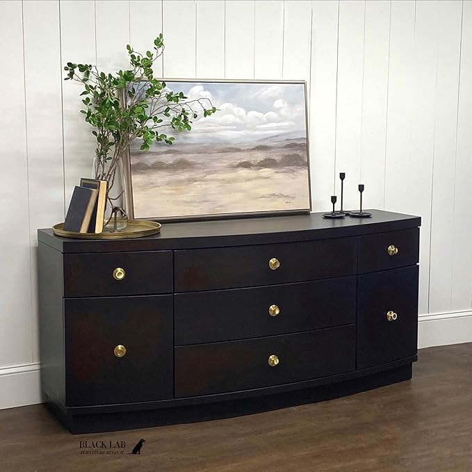 Dixie Belle Paint Company Chalk Finish Furniture Paint - Caviar (32oz) - Matte Black Chic Chalk Mineral DIY Furniture Paint