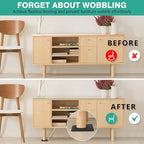 Furniture Leveler 12pcs Kit Size Variety | Multi-Purpose Rubber Shim for Leveling Feet Stable | Anti-Wobble Pad for Uneven Table, Dresser Leg, Toliet and More Furniture | Prevent from Wobbling