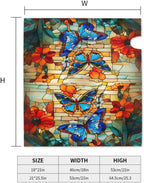 Giwawa Stained Glass Butterfly Mailbox Cover Fall Mailbox Covers Magnetic Autumn Mail Box Covers Standard Size 18 x 21 Thanksgiving Decorations Outdoor Welcome Mailbox Wrap