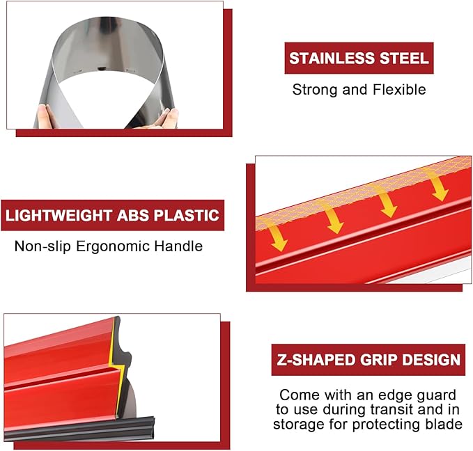 DEKEones 40Inch/100CM Skimming Blade, Stainless Steel Drywall Smoothing Spatula for Large Working Area Wall Decoration Construction Tool