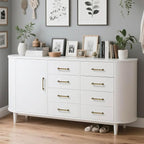 10 Pack 6.3 Inch(160mm) Hole Center Antique Brass Modern Cabinet Pulls Kitchen Cabinet Handles Kitchen Cabinet Hardware Timeless Drawer Pulls for Dresser Cupboard Wardrobe, A-Brass(6.3x10)