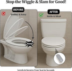 8 Pack Universal Toilet Seat Bumpers Stable Toilet Seats, Noise Reduction, and Easy Installation Equipped with Durable Adhesive Fits Most Toilet Models