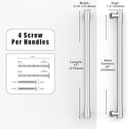 10 Pack Brushed Satin Nickel Cabinet Pulls 10 Inch(254mm) Kitchen Cabinet Handles Cabinet Hardware for Drawer Pulls