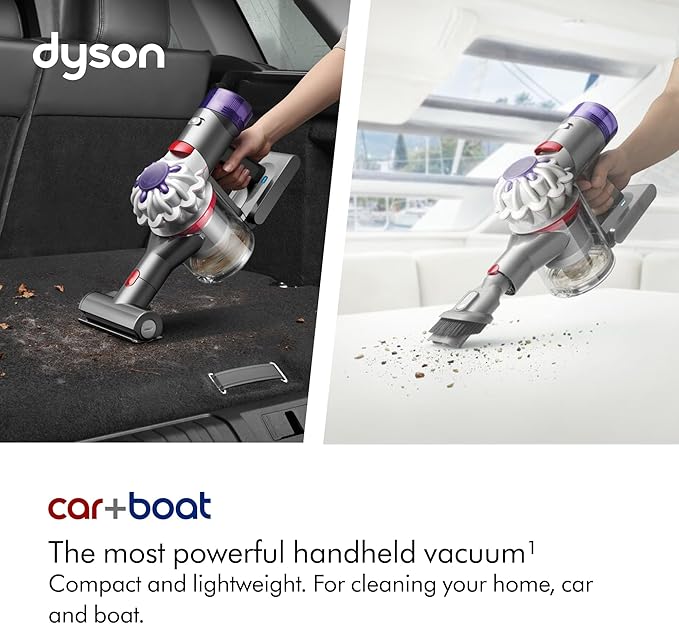 Dyson Car+Boat Handheld Vacuum, Cordless and Lightweight, Cleans Hard Surfaces and Upholstery, 115AW, 2 Power Modes, Up to 50 Minutes²