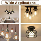 Keyless E26 Porcelain Socket,JNXQWE Ceramic Medium Base Screw Socket with Hickey IPS 1/8-27,Glazed (3-Pack,Keyless)