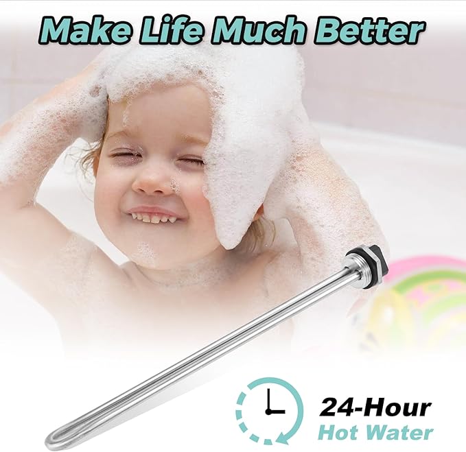 2 Pack 100108283 Water Heater Element Replacement for AO Smith Electric Water Heaters ECT 52/55/66/80/120, ECS 30/40/50, ECLN ELJN ECJN 40, ECL 30/50, E6, 4500W, 240V