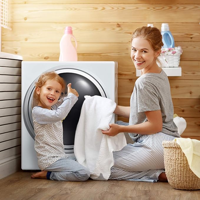 ARLIME Potable Clothes Dryer, 900W Compact Dryer w/4 Automatic Drying Mode, Stainless Steel Drum & Easy Control Panel, Electric Dryer for Apartments, Dorm & RVs 110V, White