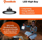 200 Watt UFO High Bay | 5000K Daylight High Output 28762 Lumens | Wired 200W 120-277V High Bay | 50000 Life Hours 141LM/W | 1 Pack by GoodBulb