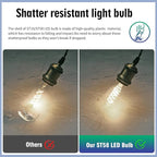 8 Pack 60 Watt Equivalent, E26 LED Filament Light Bulbs, Neutral White 4000K, Dimmable, Antique Filament Decorative Light Bulbs, ST19/ST58 LED Edison Bulb with 80+ CRI