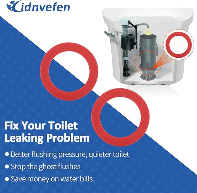 Flush Valve Seal for Mansfield 210/211 Flush Valve, Upgraded Silicone Material Mansfield Toilet Replacement Parts 160, Toilet Gasket Equivalent to 630-0030, 3Pcs