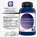 MD. Life Magnesium Potassium Supplement - 30 Capsules - High Absorption Magnesium Complex - Magnesium Supplement to Support Vascular Health & Leg Cramp 30cts