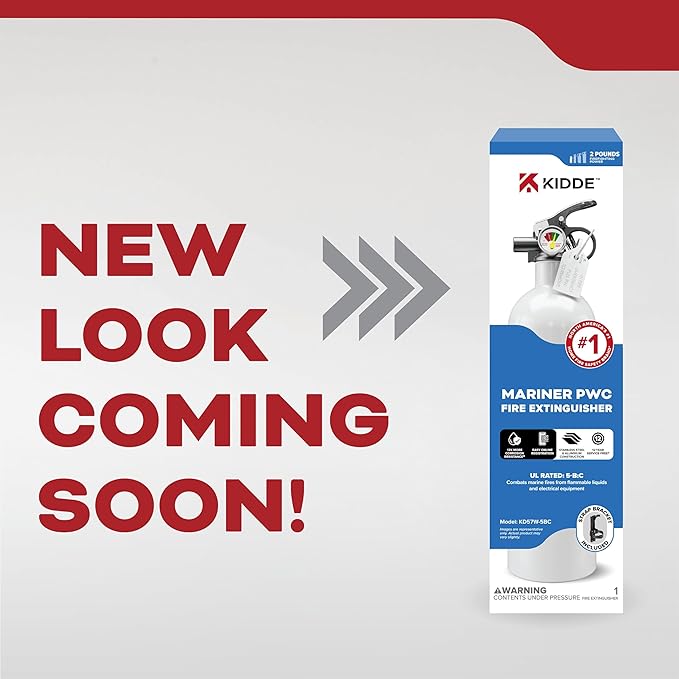 Kidde Fire Extinguisher for Boats, Single-Use 5BC