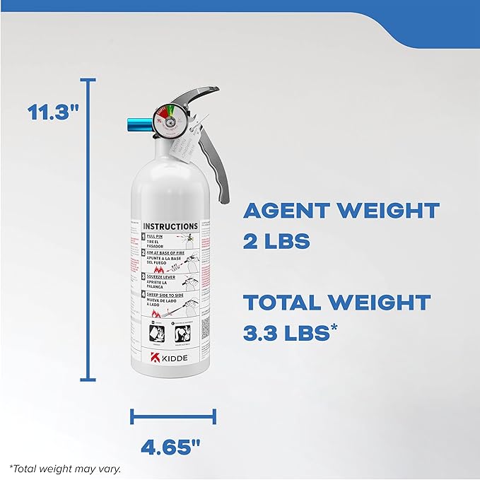 Kidde Mariner 5 Fire Extinguisher for Boats, Single-Use 5BC