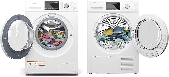KoolMore Washer + Dryer Bundle - 2.7 Cu. Ft. Front Load Washing Machine [120V] (FLW-3CWH) + 4.4 Cu. Ft. Front Load Dryer [240V] (FLD-5CWHP), White