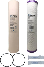 Home Master Whole House 4-Layer Sediment 25 Down to 1 Micron, Radial Flow Catalytic Carbon, 2 orings & Grease, 20gpm, Replacement Filter Set CsetBB2SmgRFCC 20x4.5