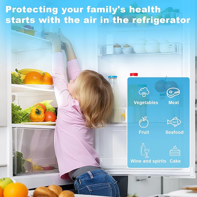 6-Pack Premium Refrigerator Air Filter Replacement, Carbon Activated Filter Compatible with Frigidaire PAULTRA Pure Air Ultra and Electrolux EAFCBF Fridge for 242047804, 242047801, 242061001