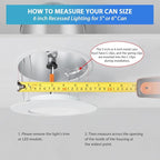 LVWIT 6 inch LED Recessed Lighting, Slim Can Lights with White Cover, 5CCT Color Selectable, Dimmable Downlight with E26 Conversion Kit, 18 Pack